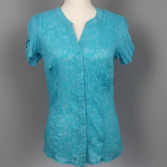 Laura Scott Button-up Blouse Size Medium - Picture 1 of 5